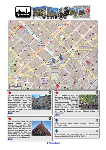 Barcelona Stadtplan PDF-Ausdruck
