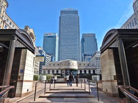 Cabot Square in Canary Wharf