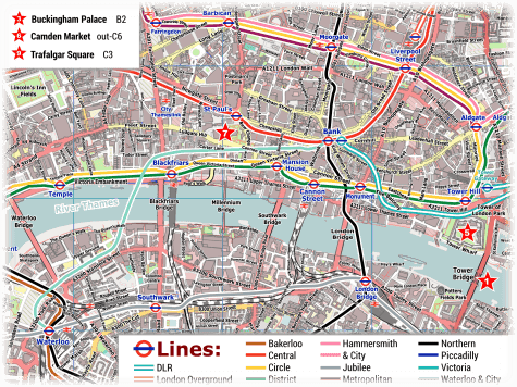 Central London Tube Map