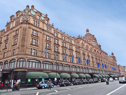 Harrods in London at Brompton Road