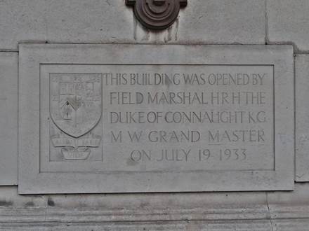 Inschrift bei Freemasons Hall