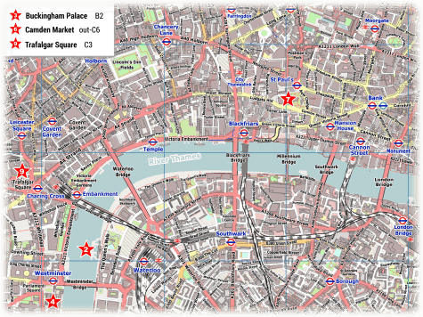 London Pdf Maps With Attractions Tube Stations