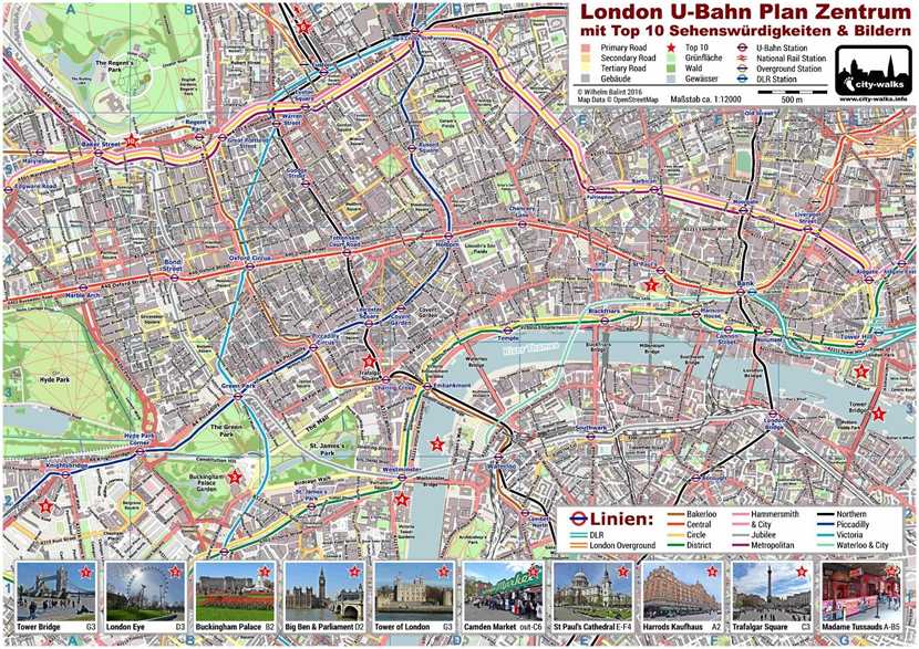 London U Bahn Plan Pdf Mit Sehenswurdigkeiten