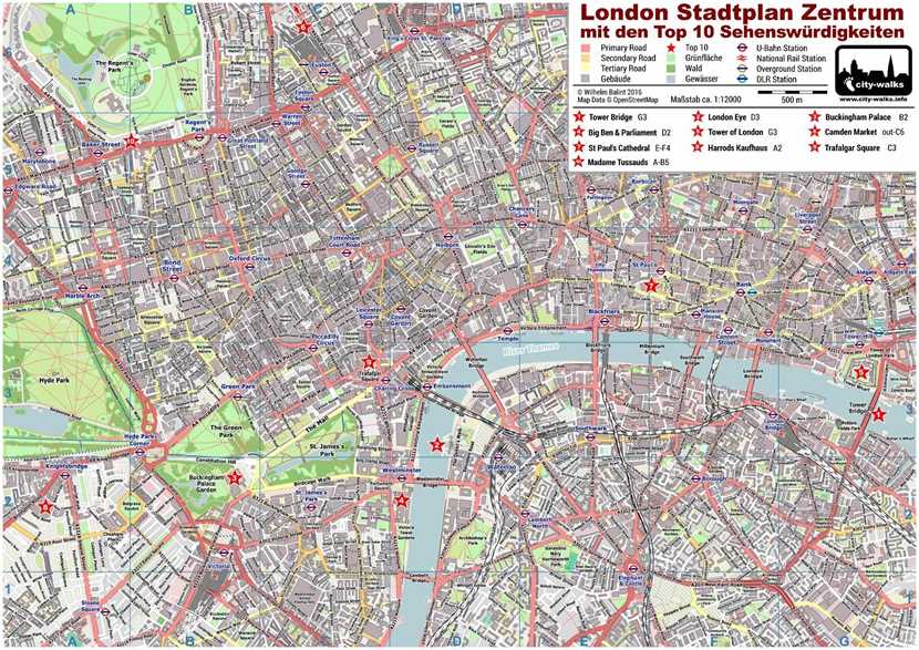 London Zentrum Stadtplan PDF