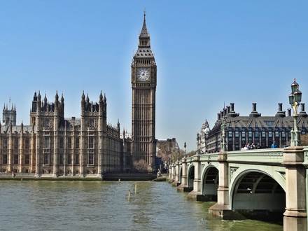Big Ben with Westminster Bridge