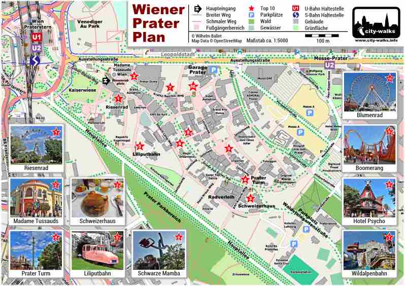 Prater Wien Plan Mit Attraktionen Adresse Anfahrt