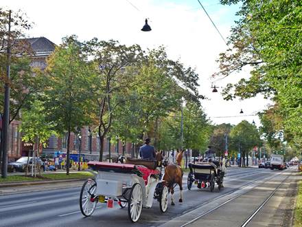 Wiener Ringstraße mit Fiaker